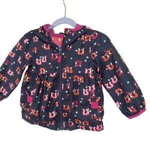 Cherokee Fox Print Hooded Lightweight Jacket Size 18M‎ Kids Toddler Girl